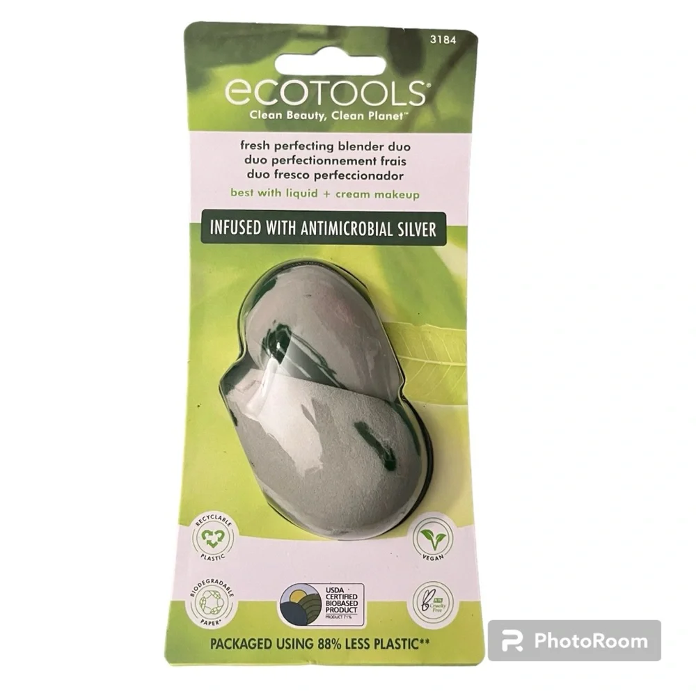 NEW IN PACKAGING ecotools and Real Techniques makeup sponges + Cleansing Balm